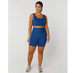 BERMUDA ELÁSTICO PERSONALIZADO E CÓS DE SUSTENTAÇÃO AZUL MEIA NOITE PLUS SIZE - ALTO GIRO