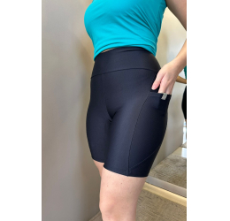 BERMUDA FITNESS FEMININA WONDER COM BOLSO PRETO 6863 - DU SELL