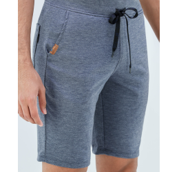 BERMUDA MASCULINA CASUAL EM MOLETINHO AZUL- OGOCHI 