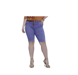 BERMUDA PLUS SIZE JEANS COM ELASTANO FIT FOR ME - LUNENDER