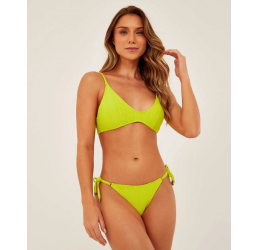 BIQUINI TOP TANGA REGULAVEL VERDE CITRINO - NEW BEACH