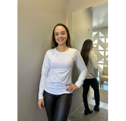 BLUSA BÁSICA TÉRMICA BRANCO ROBE BELLE