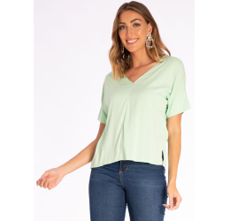 BLUSA COM FRISO DOCE TRAMA MENTA