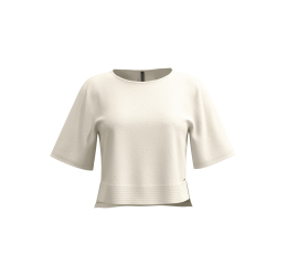 BLUSA FEMININA CROPPED EM MALHA BRANCO OFF C8005 - LUNENDER