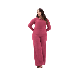 BLUSA ML CANELADA PLUS SIZE VERMELHO AMOR LUNENDER 