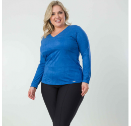 BLUSA SUEDE AZUL ABSOL PLUS  - ROBE BELLE