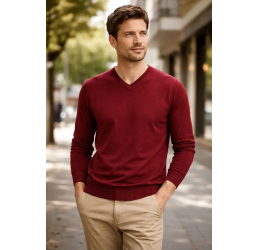 BLUSÃO MASC. BÁSICO EM TRICOT GOLA V BORDO WITCH 76215 - HANGAR 33