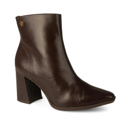 BOTA FEMININA CANO CURTO SALTO BLOCO EM COURO D2461 - DAKOTA