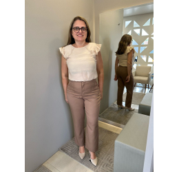 CALÇA  ALFAIATARIA CAPUCCINO FATO BÁSICO