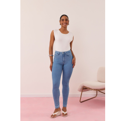 CALÇA JEANS FEM. SKINNY ALTA ELASTICIDADE J6775 - LUNENDER