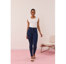 CALÇA JEANS FEM.  SKINNY ALTA ELASTICIDADE JV024 - LUNENDER 