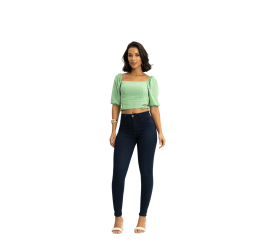 CALÇA JEANS SKINNY ESCURO FIT FOR ME  LUNENDER