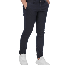 CALÇA MASCULINA ESSENCIAL SLIM BOLSO FACA AZUL MARINHO- OGOCHI