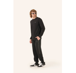 CALÇA MASCULINA JOGGER EM MOLETOM INTERLOCK PRETO 55644 - MORMAII