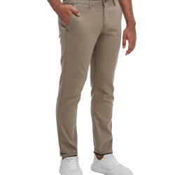 CALÇA MASCULINA TRADICIONAL EM SARJA CAQUI 0152 - OGOCHI