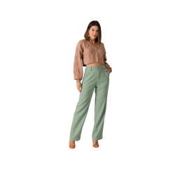 CALÇA WIDE LEG PANTALONA VERDE  - DIVERO