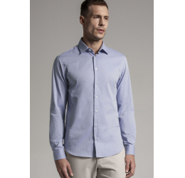 CAMISA MASCULINA SLIM FIT MANGA LONGA AZUL HANGAR 33 