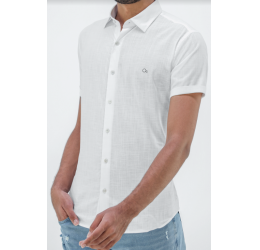 CAMISA MASCULINA MC CONCEPT SLIM  BRANCO - OGOCHI