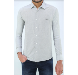 CAMISA ML CASUAL SLIM LISTRAS PRETO - OGOCHI