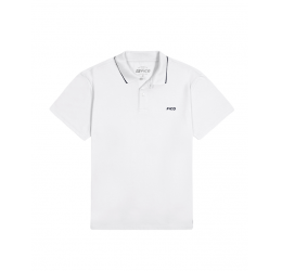 CAMISA POLO MEIA MALHA PENTEADA BRANCO -FICO
