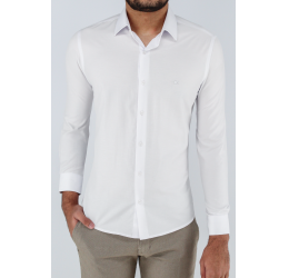 CAMISA SOCIAL SLIM ML BÁSICA BRANCO - OGOCHI 
