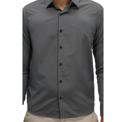 CAMISA SOCIAL SLIM ML BÁSICA CHUMBO - OGOCHI