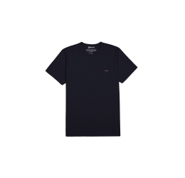 CAMISETA MANGA CURTA MASCULINA EM MALHA BÁSICA PRETA - FICO