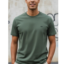 CAMISETA MASCULINA BÁSICA EM ALGODÃO PIMA VERDE GOLF 72139 - HANGAR 33