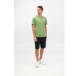 CAMISETA MASCULINA EM MEIA MALHA VERDE MOVIMENTO- HANGAR 33