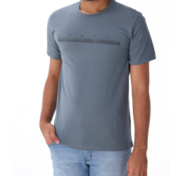 CAMISETA MASCULINA SLIM ESTAMPADA CINZA 4214 - OGOCHI