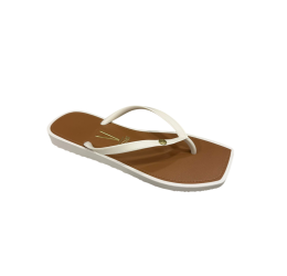 CHINELO DE DEDO BÁSICO 6531.100 BRANCO OFF/CAMEL - VIZZANO