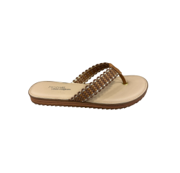 CHINELO FEMININO CAMEL/DOURADO 7141.149 - MODARE ULTRACONFORTO