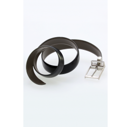 CINTO COURO DUPLA FACE MARROM/PRETO OGOCHI