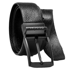 CINTO MASCULINO DUPLA FACE PRETO/CAFÉ EM COURO - OGOCHI 
