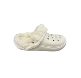 CLOG BABUCHE FEMININO COM PELO REMOVÍVEL BRANCO OFF 5832.206 - MOLECA