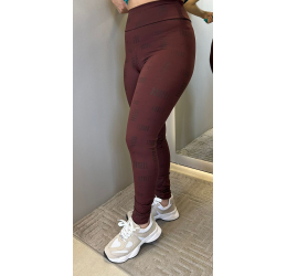 LEGGING FEMININA HYPER ESTAMPADA MARROM COURO 50184 - DU SELL 