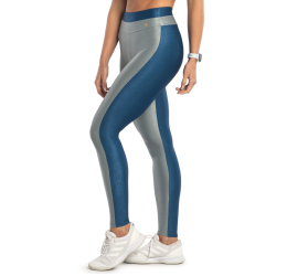 LEGGING FITNESS WONDER 2 CORES  AZUL TAMISA E CINZA - DU SELL 