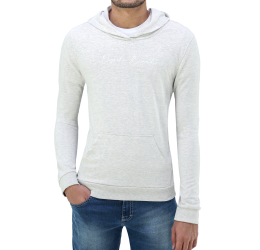 MOLETOM MASCULINO COM CAPUZ CINZA MESCLA 26493001 - OGOCHI 