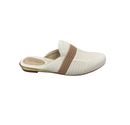 MULE FEMININO EM KNIT BRANCO OFF/BEGE 7505.333 - MODARE ULTRACONFORTO 