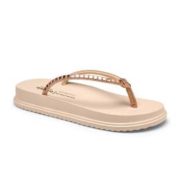 PAPETE FLATFORM COM BRILHOS METAL ROSE/TULE Y7591 -DAKOTA