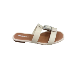 RASTEIRA FEM. FIVELA STRASS 5435.558 BRANCO OFF - MOLECA