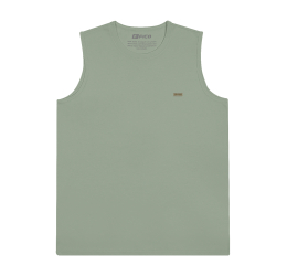  REGATA MASCULINA BÁSICA EM MALHA VERDE CHIARO- FICO