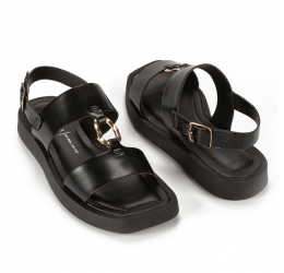 SANDÁLIA DAKOTA PRETA FLATFORM DE TIRAS Z8513-00003