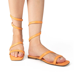SANDÁLIA RASTEIRA ESPIRAL LARANJA - DAKOTA