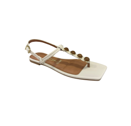 SANDÁLIA RASTEIRA FEM. COM PEDRAS BRANCO OFF 6513.212 - VIZZANO 