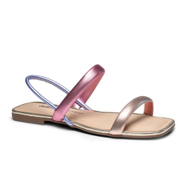 SANDÁLIA RASTEIRA METALIZADA CHAMPAGNE/MAGENTA/IMPERIAL Z9442 - DAKOTA 