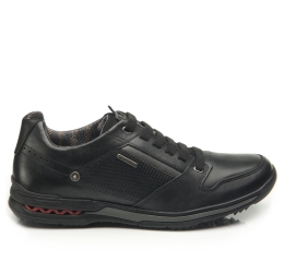 Sapatênis Pegada Masculino em Couro Preto 114856-04
