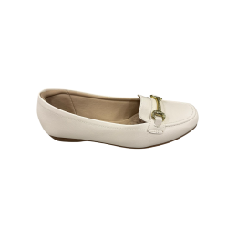 SAPATILHA MOCASSIM FEMININO MACIA BRANCO OFF 7016.1009 - MODARE ULTRACONFORTO 