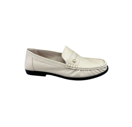 SAPATO MOCASSIM FEMININO EM COURO OFF WHITE 377801 - BOTTERO