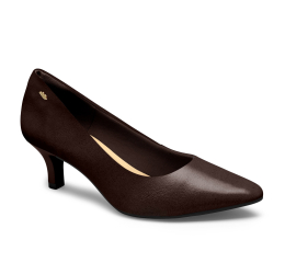 SCARPIN FEM. EM COURO SALTO FINO CAFÉ RISTRETTO G9381 - DAKOTA